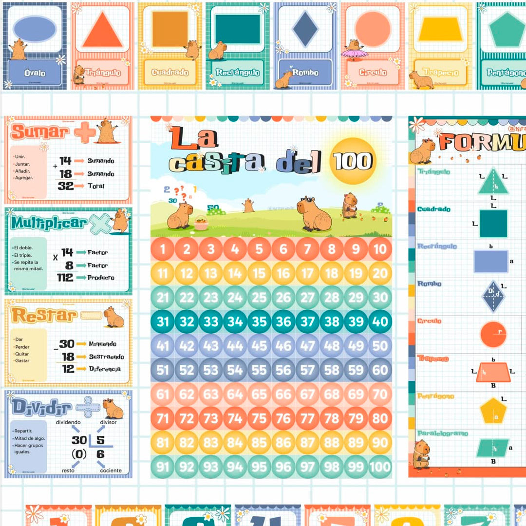 KIT CAPIBARA MATEMÁTICAS